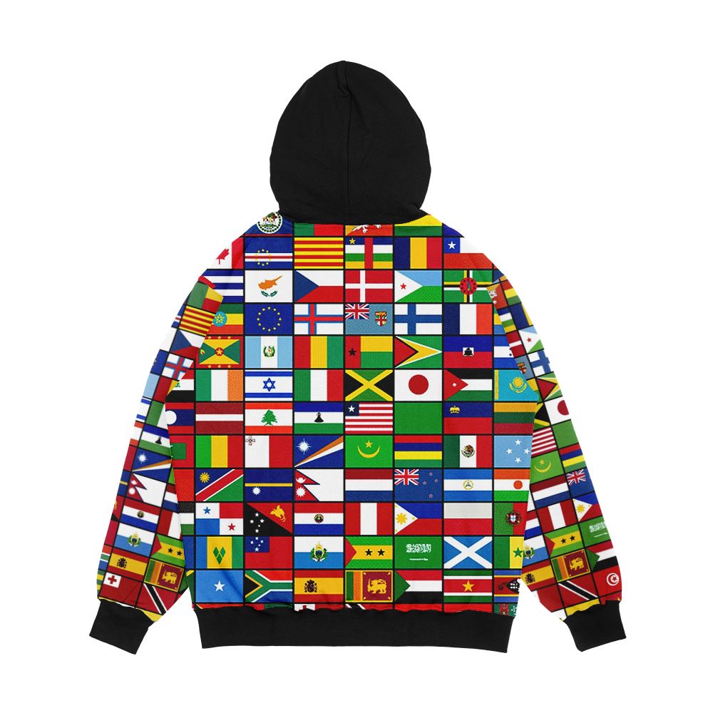 The World s Flags Men's All-Over-Print Hoodie - Image 2