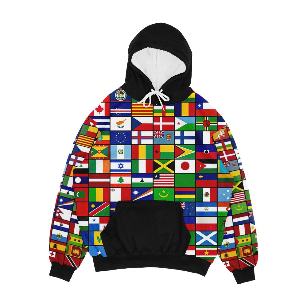 The World s Flags Men's All-Over-Print Hoodie