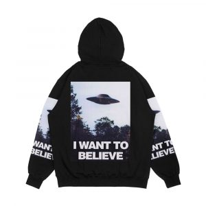 Alternative view of The X Files I Want To Believe Men's All-Over-Print Hoodie