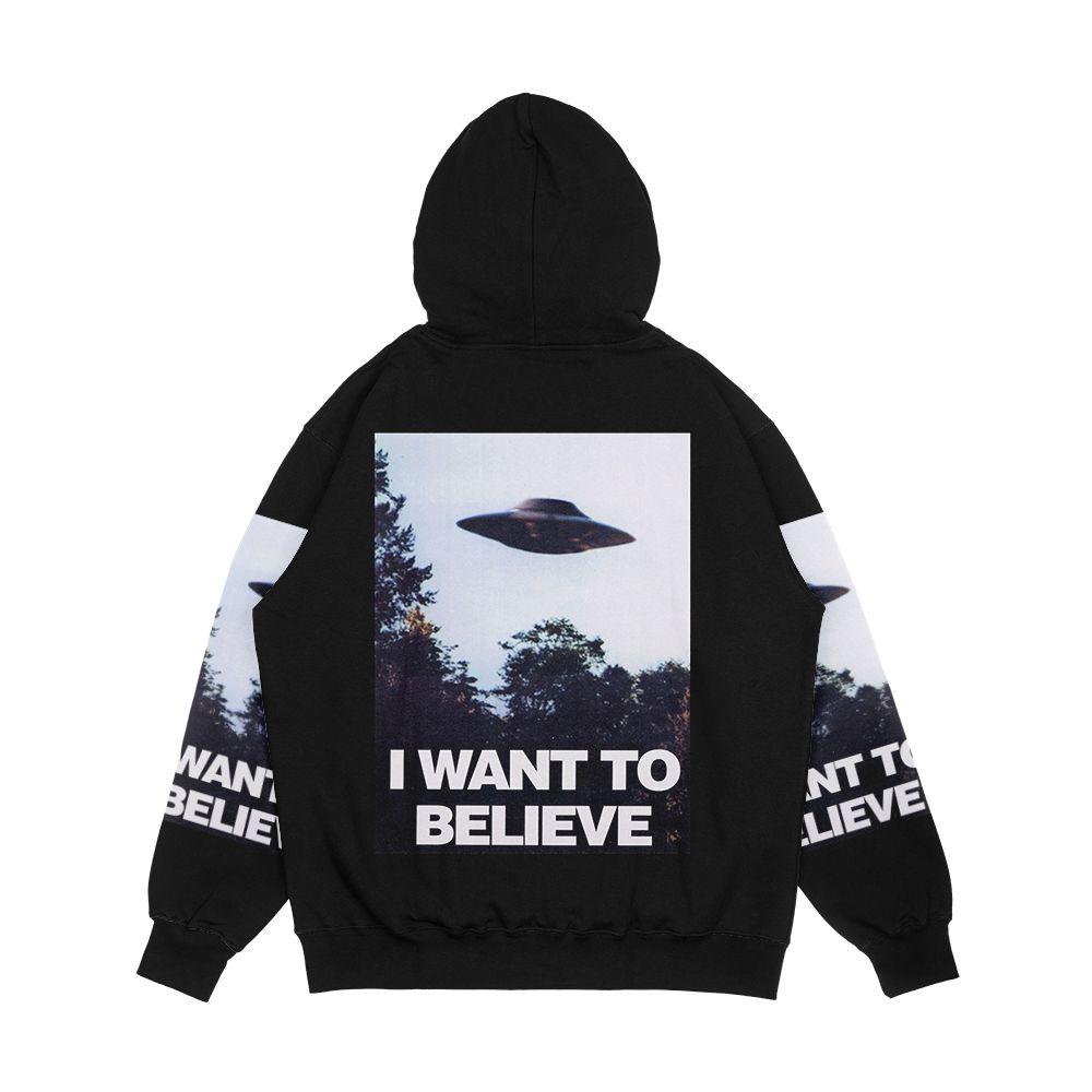 The X Files I Want To Believe Men's All-Over-Print Hoodie - Image 2