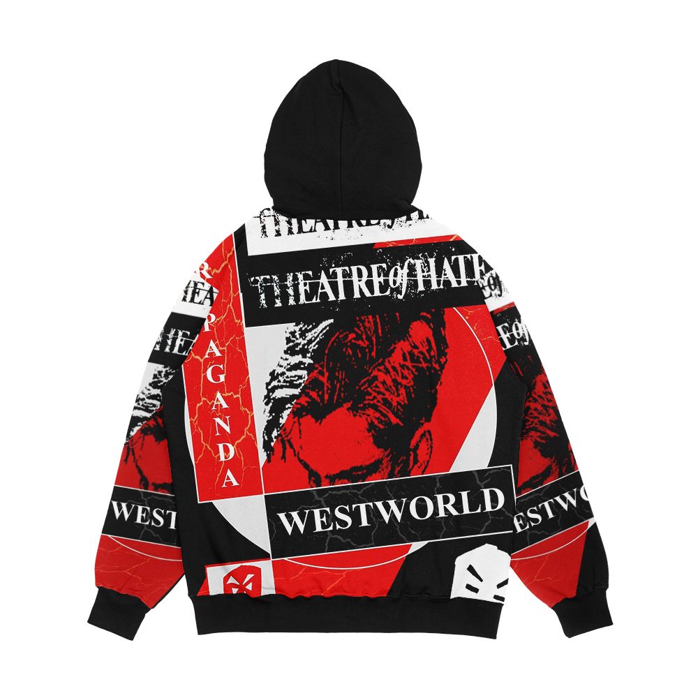 Theatre Of Hate Westworld Propaganda Men's All-Over-Print Hoodie - Image 2