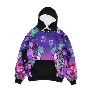 This Is Fine Men's All-Over-Print Hoodie
