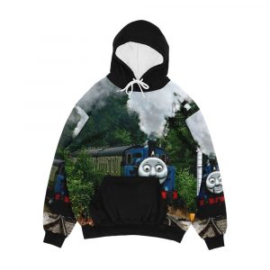 Thomas Huffing And Puffing Up The Track Men's All-Over-Print Hoodie