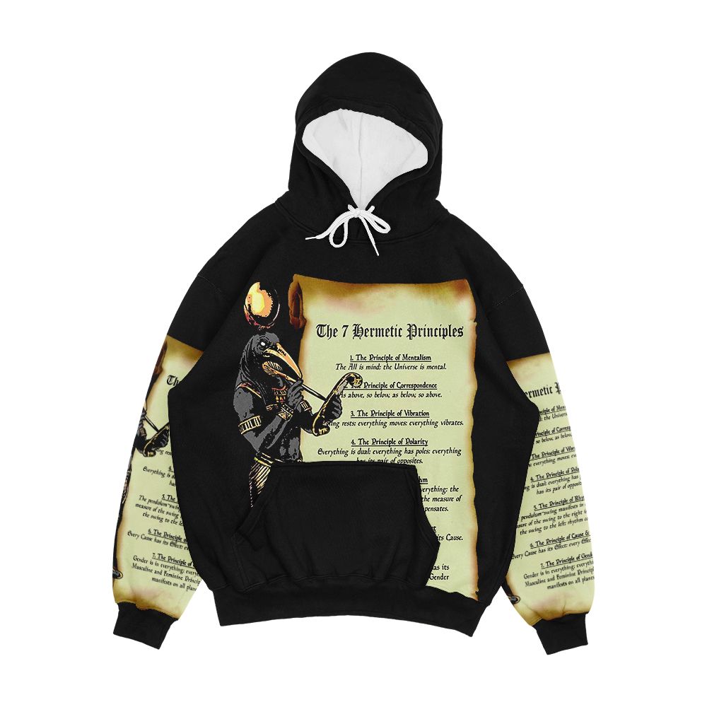 Thoth And The 7 Hermetic Principles Egyptian And Greek Philosophy From The Kybalion Men's All-Over-Print Hoodie