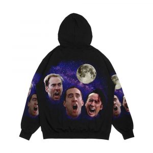 Alternative view of Three Cage Moon Men's All-Over-Print Hoodie
