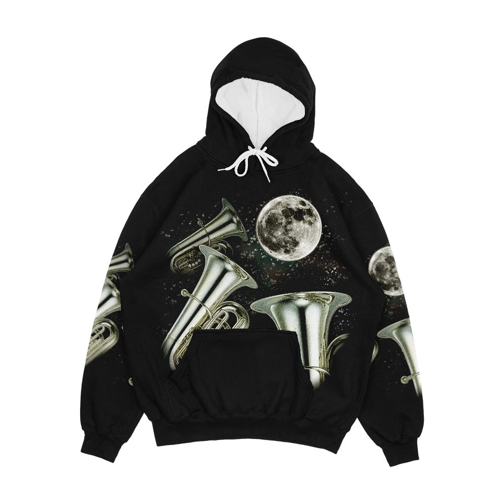 Three Tuba Moon Men's All-Over-Print Hoodie