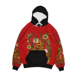 Tiger Folk Art Men's All-Over-Print Hoodie