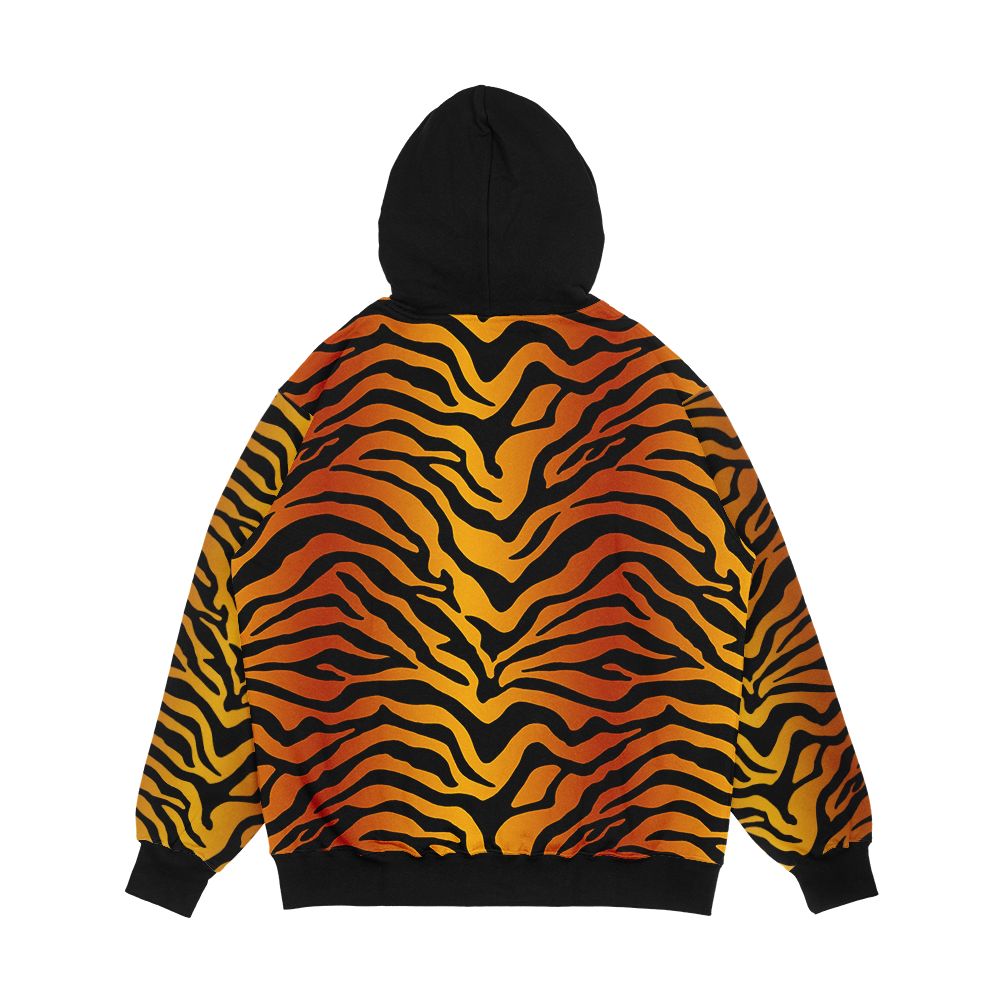 Tiger Stripe Print Men's All-Over-Print Hoodie - Image 2