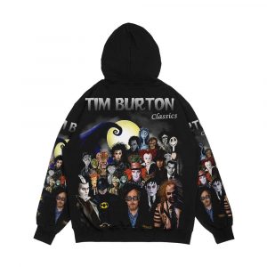 Alternative view of Tim Burton Classics Men's All-Over-Print Hoodie