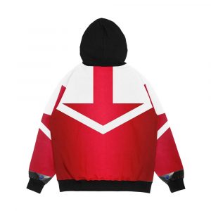 Alternative view of Time Force Red Men's All-Over-Print Hoodie