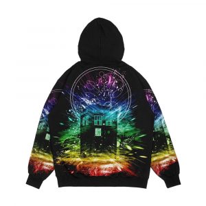 Alternative view of Time Storm Rainbow Version Men's All-Over-Print Hoodie