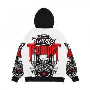 Alternative view of Timmy Freak Grunge Skull Men's All-Over-Print Hoodie