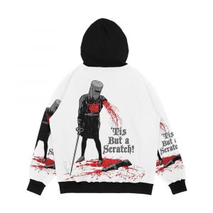 Alternative view of Tis But A Scratch Men's All-Over-Print Hoodie