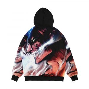 Alternative view of Titan Eren Shingeki No Kyojin Men's All-Over-Print Hoodie