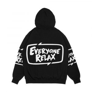 Alternative view of Tofop Everyone Relax White Men's All-Over-Print Hoodie
