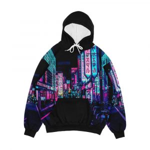 Tokyo A Neon Wonderland Men's All-Over-Print Hoodie