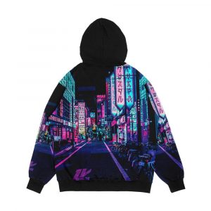 Alternative view of Tokyo A Neon Wonderland Men's All-Over-Print Hoodie