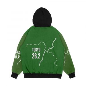 Alternative view of Tokyo Marathon Route Men's All-Over-Print Hoodie