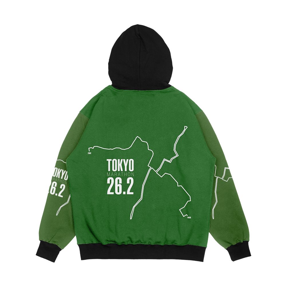 Tokyo Marathon Route Men's All-Over-Print Hoodie - Image 2
