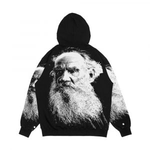 Alternative view of Tolstoy Men's All-Over-Print Hoodie