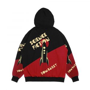 Alternative view of Tom Bailey Science Fiction Red And Black Large Men's All-Over-Print Hoodie