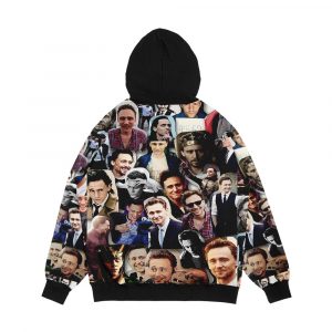 Alternative view of Tom Hiddleston Collage Men's All-Over-Print Hoodie