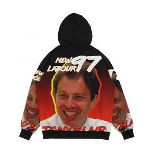 Alternative view of Tony Blair 1997 Vintage Style Men's All-Over-Print Hoodie