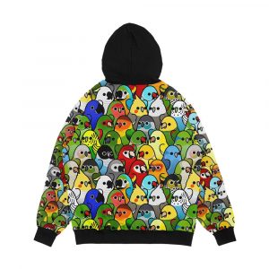 Alternative view of Too Many Birds Bird Squad 1 Men's All-Over-Print Hoodie