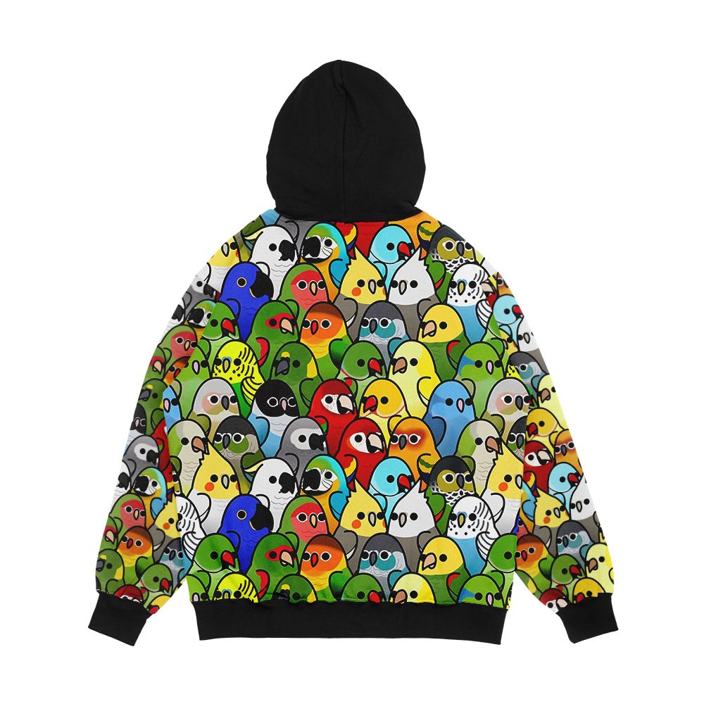 Too Many Birds Bird Squad 1 Men's All-Over-Print Hoodie - Image 2