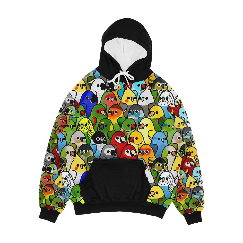 Too Many Birds Bird Squad 1 Men's All-Over-Print Hoodie