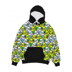 Too Many Birds Budgie Squad 1 Men's All-Over-Print Hoodie