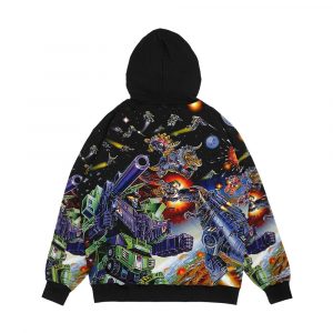 Alternative view of Transformers G1 Japanese Box Battle Men's All-Over-Print Hoodie