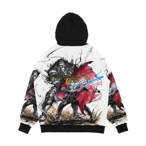 Alternative view of Tribute To Elric Brothers From Fullmetal Alchemist Men's All-Over-Print Hoodie