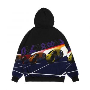 Alternative view of Tron Lightcycle Racing Grid Men's All-Over-Print Hoodie