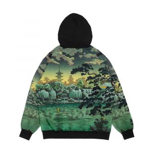 Alternative view of Tsuchiya Koitsu Ueno Shinobazu Pond Men's All-Over-Print Hoodie