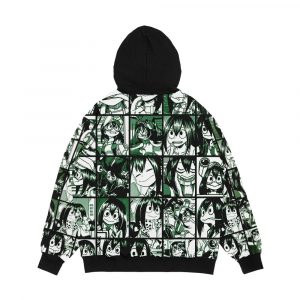Alternative view of Tsuyu Asui Collage Color Version Men's All-Over-Print Hoodie