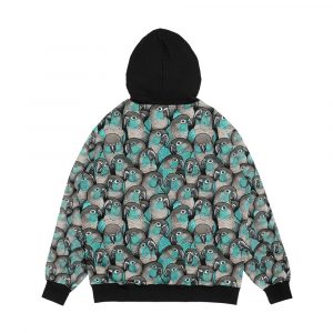 Alternative view of Turquoise Green Cheeked Conures Men's All-Over-Print Hoodie