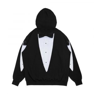 Alternative view of Tuxedo Black Tie Men's All-Over-Print Hoodie