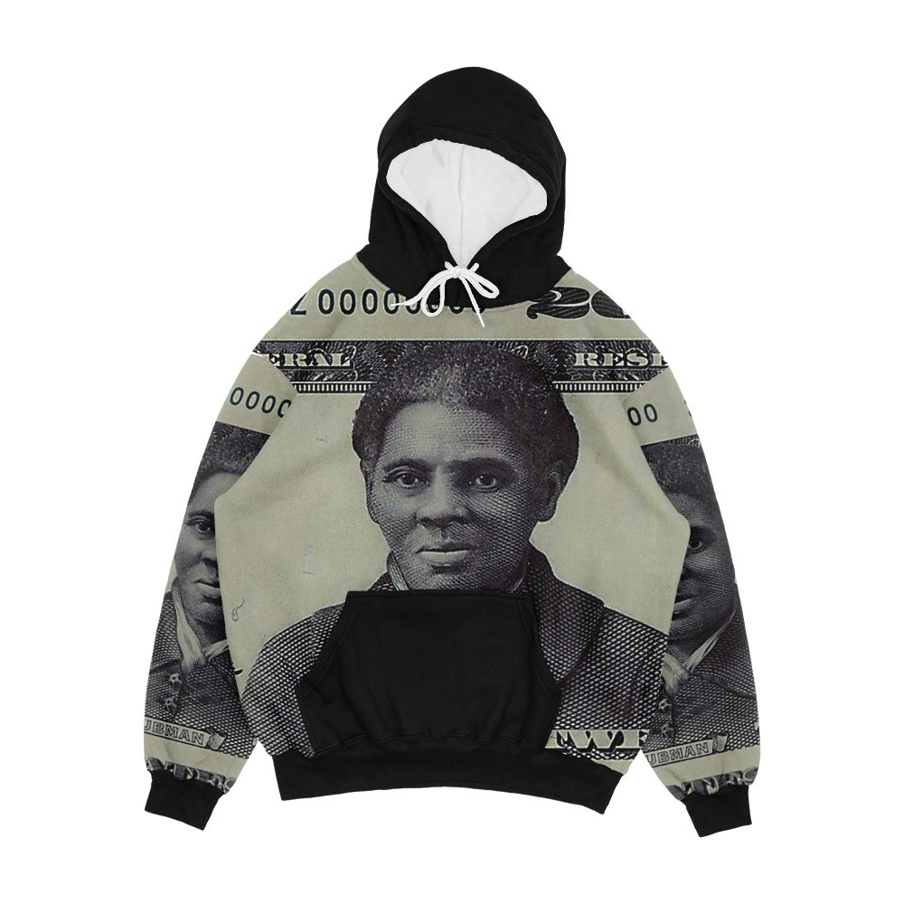 Twenty Dollar Bill Harriet Tubman Men's All-Over-Print Hoodie