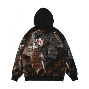 Alternative view of Uhtred The Last Kingdom Men's All-Over-Print Hoodie