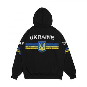 Alternative view of Ukrainian Flag Shirt Ukrainian Emblem And Ukraine Flag Shirt Men's All-Over-Print Hoodie