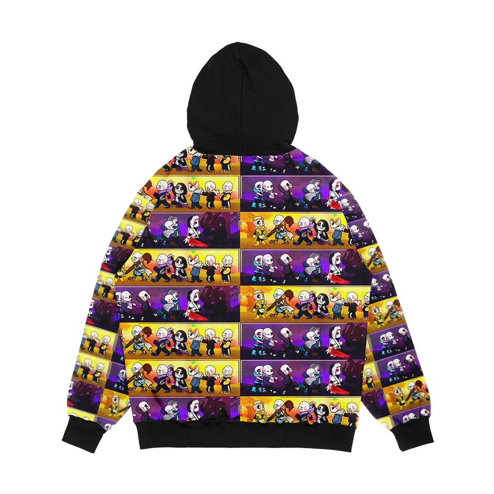 Undertale Au Sanses Good And Evil Men's All-Over-Print Hoodie - Image 2