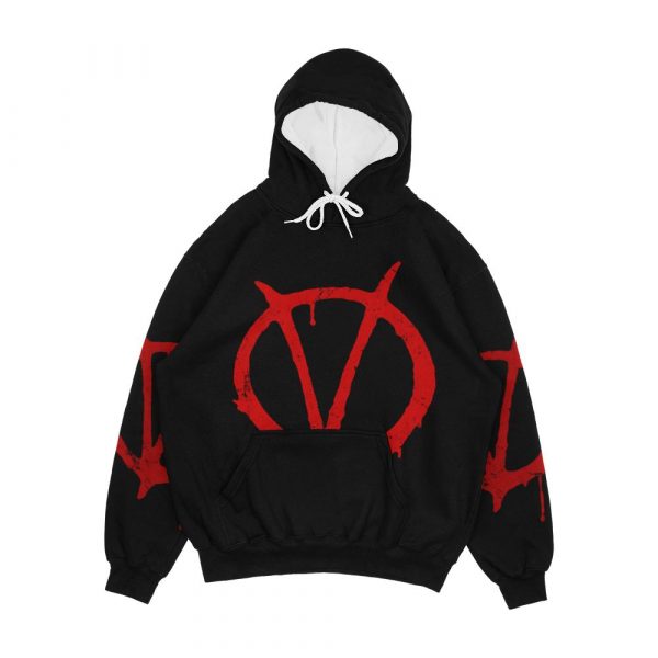 V For Vendetta Vintage Symbol Men's All-Over-Print Hoodie