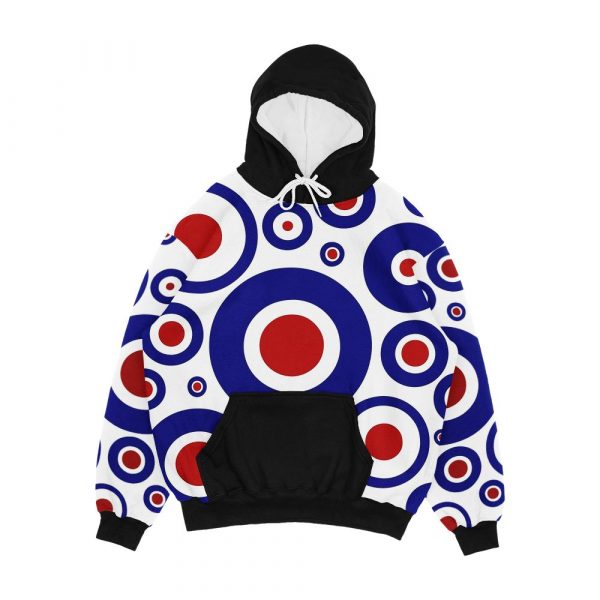 Varied Mod Target Pattern Men's All-Over-Print Hoodie
