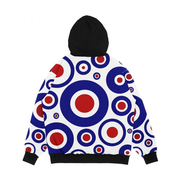 Varied Mod Target Pattern Men's All-Over-Print Hoodie - Image 2