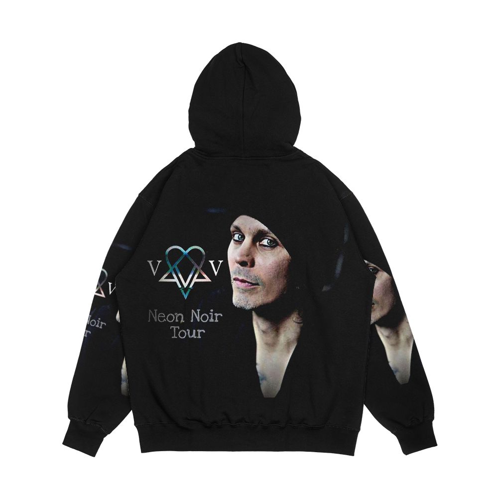 Ville Valo Neon Noir Tour Men's All-Over-Print Hoodie - Image 2