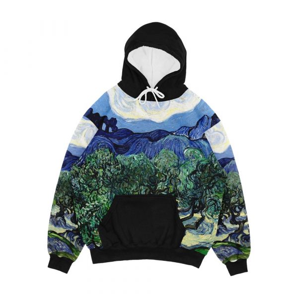 Vincent Van Gogh Olive Trees With The Alpilles In The Background Men's All-Over-Print Hoodie