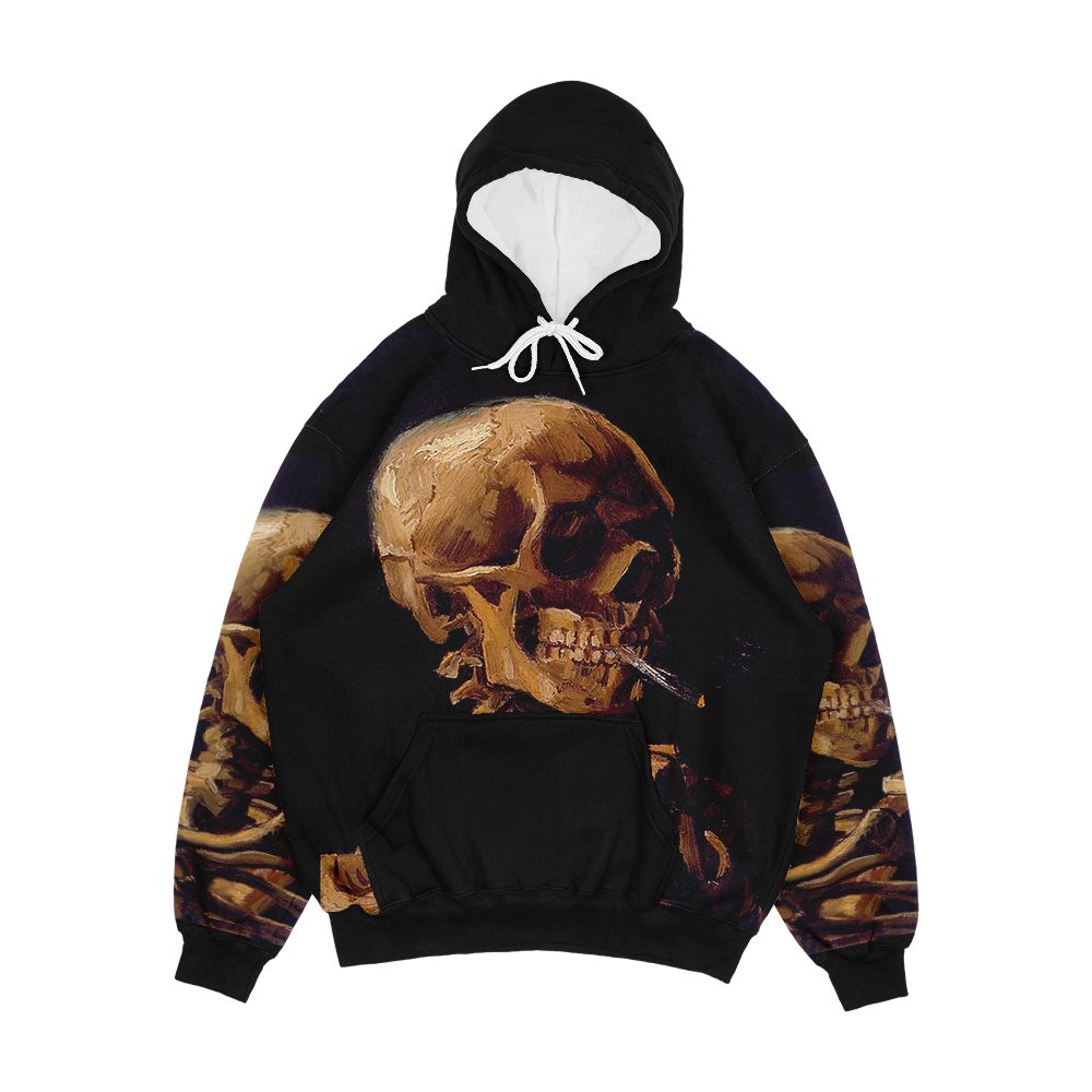 Vincent Van Gogh s Skull With A Burning Cigarette Men's All-Over-Print Hoodie