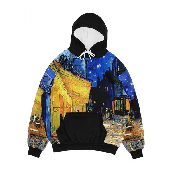 Vincent Van Gogh The Cafe Terrace On The Place De Forum In Arles At Nigh Men's All-Over-Print Hoodie