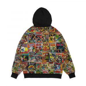 Alternative view of Vintage Comic Book Pattern Men's All-Over-Print Hoodie